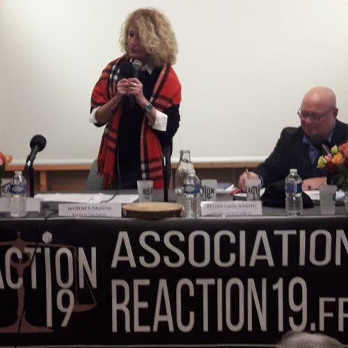 Martine Wonner et Maitre Carlo Brusa AG Reaction19